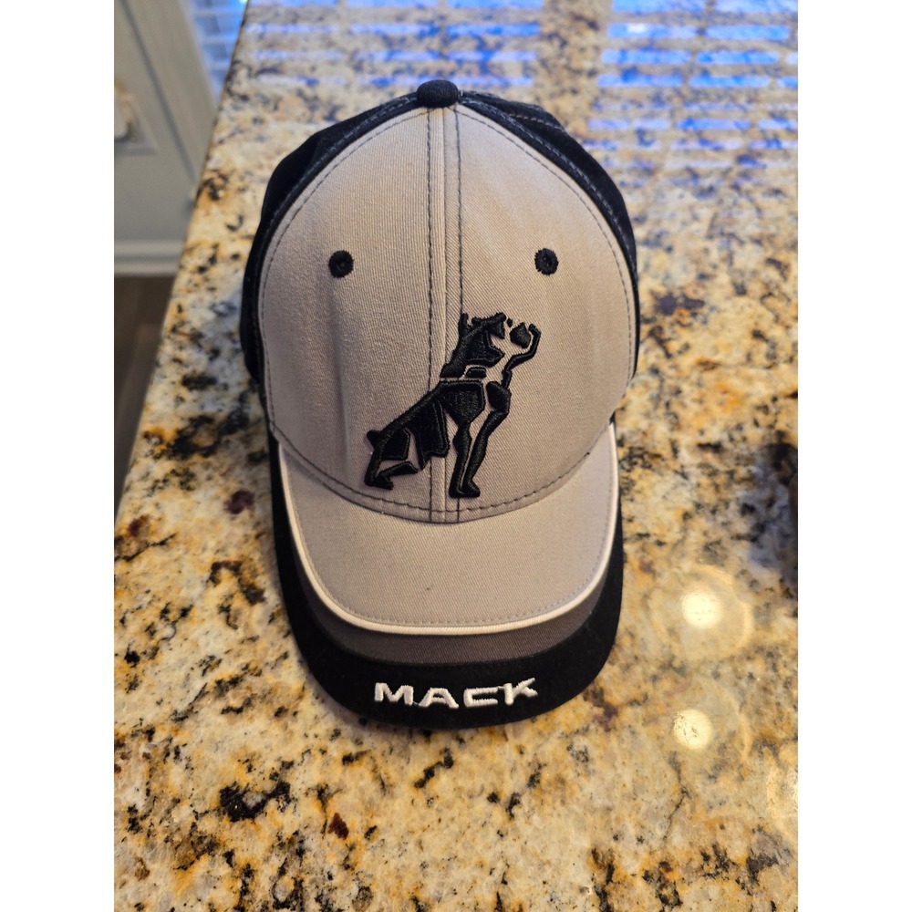 MACK‎ Truck Dog Logo Baseball Cap Men Adjustable Tan Black Trucker Hat